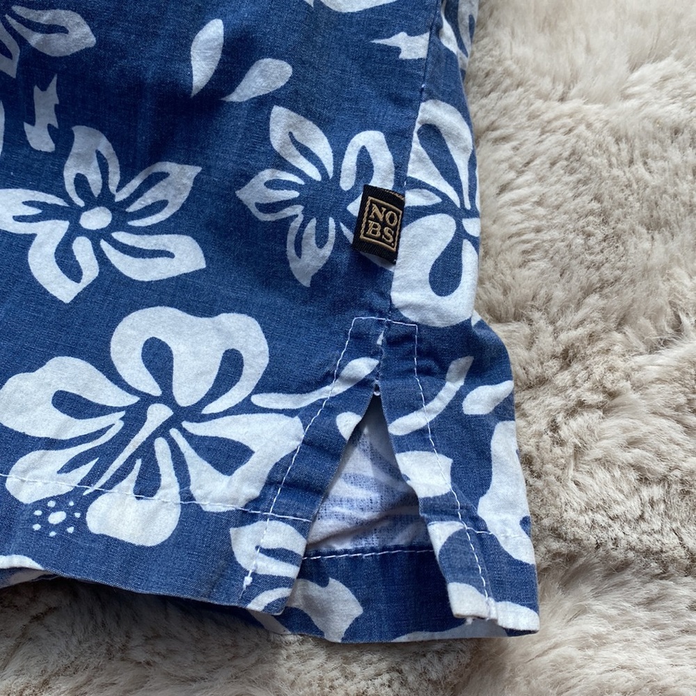 Blue Floral Kids Button Down Shirt - Picture 4 of 7